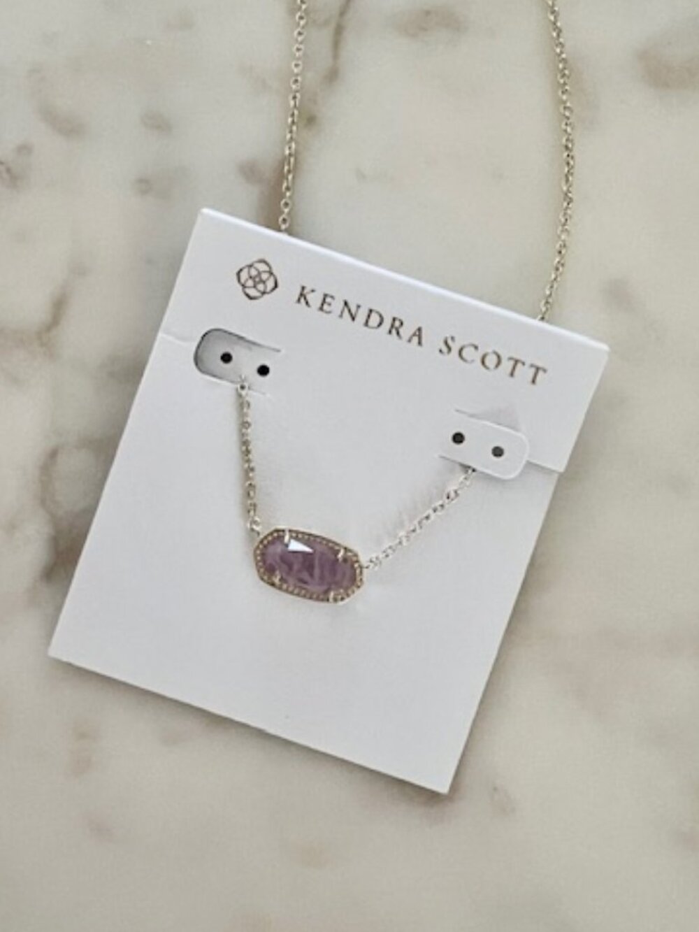 Kendra Scott Elisa Lavender Stone Necklace, New